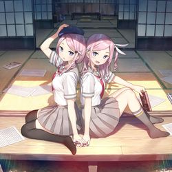 This is a pixiv picture whose title is 文学双子.