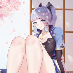 This is a pixiv picture whose title is 神里绫华.