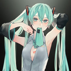 This is a pixiv picture whose title is 初音ミク.