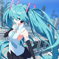 This is a pixiv picture whose title is 初音ミク.
