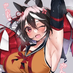 This is a pixiv picture whose title is キタサンブラック verチアガール.
