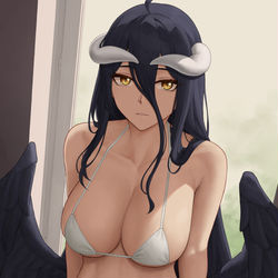 This is a pixiv picture whose title is [オーバーロード]アルベド/Albedo(Bikini ver).