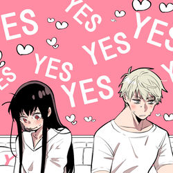 This is a pixiv picture whose title is 選択肢はYESしかない.