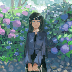 This is a pixiv picture whose title is Hydrangea.