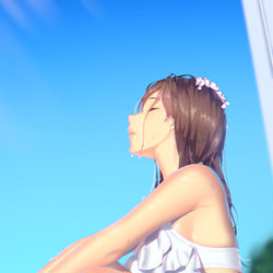 This is a pixiv picture whose title is 夏+2.