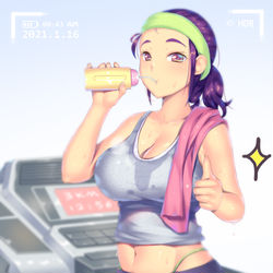 This is a pixiv picture whose title is フィットネスの子！.