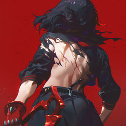 This is a pixiv picture whose title is キルラキル.