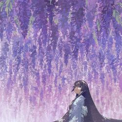 This is a pixiv picture whose title is 藤棚.