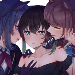 This is a pixiv picture whose title is 狼人x2.
