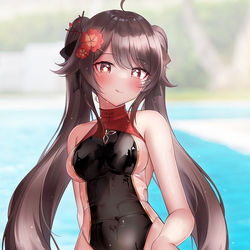 This is a pixiv picture whose title is 胡桃.
