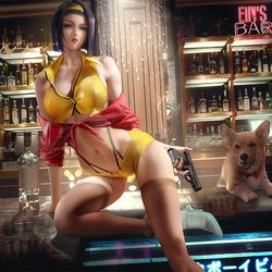 This is a pixiv picture whose title is フェイ・ヴァレンタイン Ein's bar  菲·瓦伦坦.
