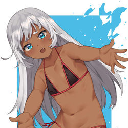 This is a pixiv picture whose title is 水遊び.