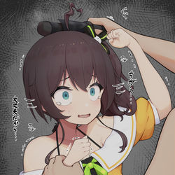This is a pixiv picture whose title is アホ毛アイロンまつりちゃん.