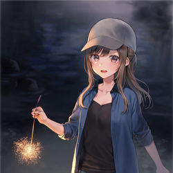 This is a pixiv picture whose title is 勝負、しよ.