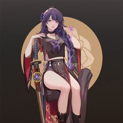 This is a pixiv picture whose title is raiden shogun.