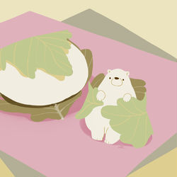 This is a pixiv picture whose title is かしわもち.