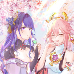 This is a pixiv picture whose title is 将軍様と宮司様の休日💓.