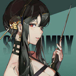 This is a pixiv picture whose title is 间谍过家家.