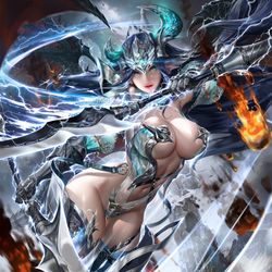 This is a pixiv picture whose title is Blue Dragon Valkyrie.