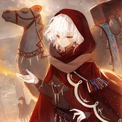This is a pixiv picture whose title is 黄金国の商人.