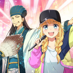 This is a pixiv picture whose title is 歌姫と軍師.