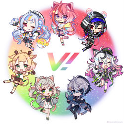 This is a pixiv picture whose title is V!.