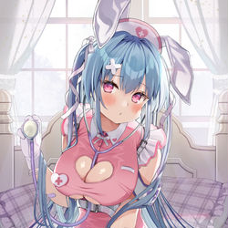 This is a pixiv picture whose title is ナース×バニー.