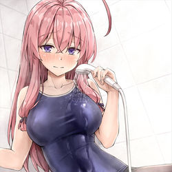 This is a pixiv picture whose title is 濡れスク水タイツ.