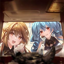 This is a pixiv picture whose title is ミーティアさん＆コメットちゃん　バレンタインイラスト.