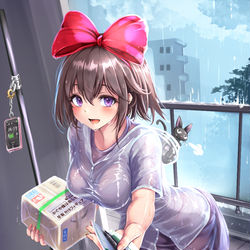 This is a pixiv picture whose title is 魔女宅のキキ.