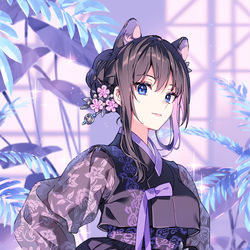 This is a pixiv picture whose title is 🐯💕.