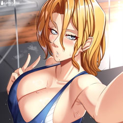 This is a pixiv picture whose title is Rangiku Workout (Bleach).