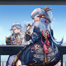 This is a pixiv picture whose title is 神里家休息日.