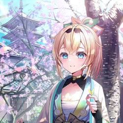 This is a pixiv picture whose title is 花見.