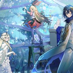 This is a pixiv picture whose title is 白夜極光.