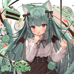 This is a pixiv picture whose title is 🍫💚.
