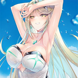 This is a pixiv picture whose title is 水着ヒカリちゃん.