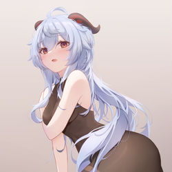 This is a pixiv picture whose title is 甘雨(原神).