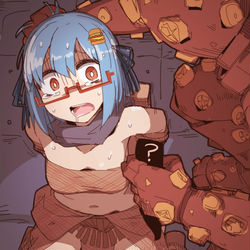 This is a pixiv picture whose title is アンケートに答えてハンバーガーちゃんを助けよう！.