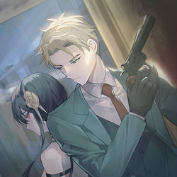 This is a pixiv picture whose title is couple fight.