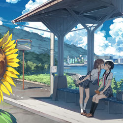 This is a pixiv picture whose title is 秘密の通学.