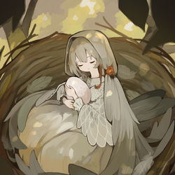 This is a pixiv picture whose title is ヒヨドリのお母さん.