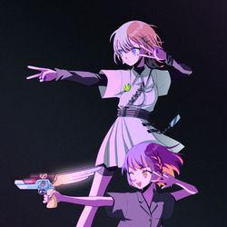 This is a pixiv picture whose title is ✌️✌️✌️🔫.