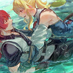 This is a pixiv picture whose title is It's an accident, she said.