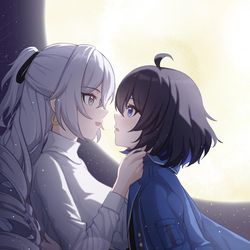 This is a pixiv picture whose title is 夜与星与海·续.