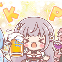 This is a pixiv picture whose title is #酒飲みPON.