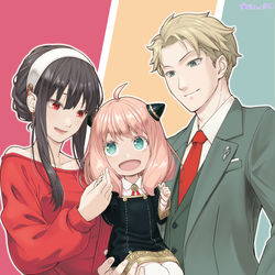 This is a pixiv picture whose title is 【SPY_FAMILY】隠し事だらけの尊い家族！.