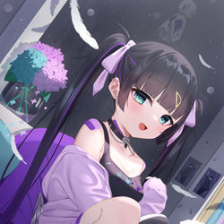This is a pixiv picture whose title is 🤡💜.