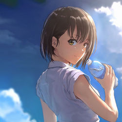 This is a pixiv picture whose title is 暑いね.