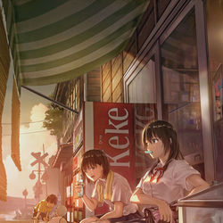 This is a pixiv picture whose title is 寄り道 Break Time.